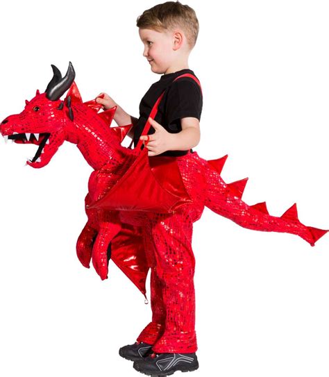 Fasching Kostüm Kinder Roter Drache Kostüm Zum Hineinsteigen Unisize