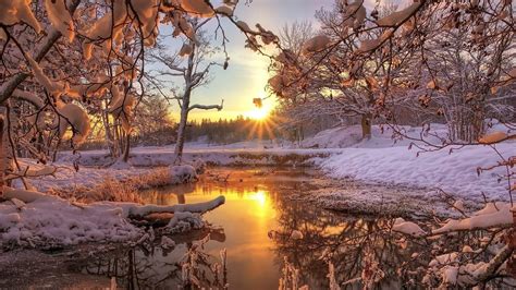 Snow Sunrise Desktop Wallpapers 4k Hd Snow Sunrise Desktop