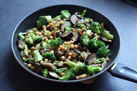Vegansk Panderet Med Broccoli Aubergine Og Kikærter Madlaboratoriet