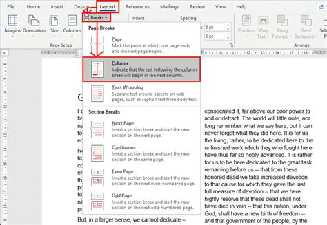 All About Column Breaks In Microsoft Word Office Watch