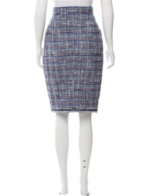 Chanel Tweed Pencil Skirt Clothing Cha158951 The Realreal