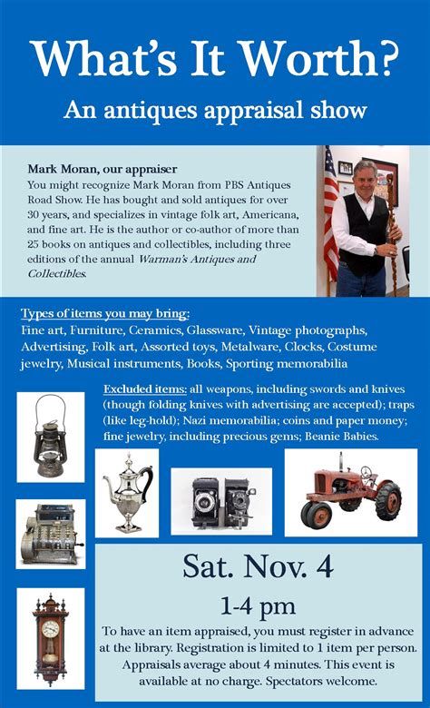 What's It Worth - Antique Appraisal Event with Mark Moran - Cannon ...