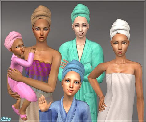 The Sims Resource Towel Turban Hair For All Ages