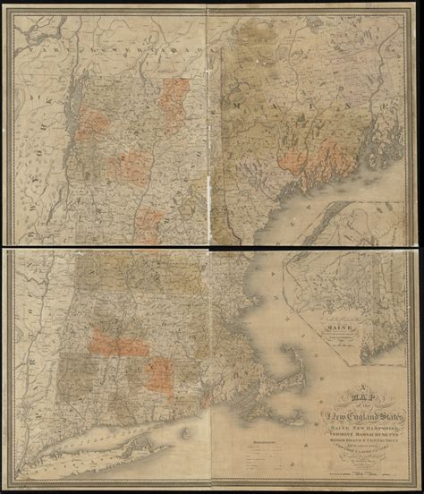 A Map Of The New England States Norman B Leventhal Map And Education