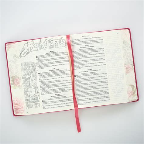 Journaling Bible In Pink Hardcover Kjv My Creative Bible
