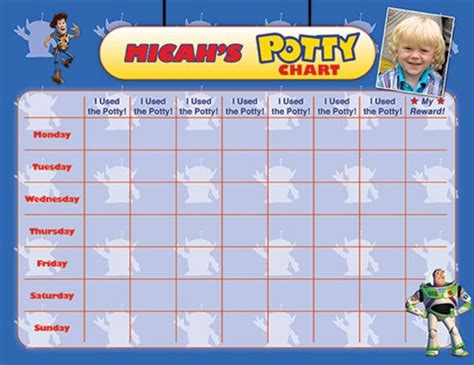 Toy Story Potty Chart Potty Training Chart Potty Reward Etsy