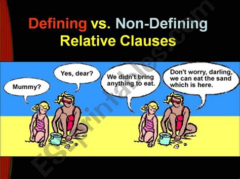 Esl English Powerpoints Defining Vs Non Defining Relative Clauses