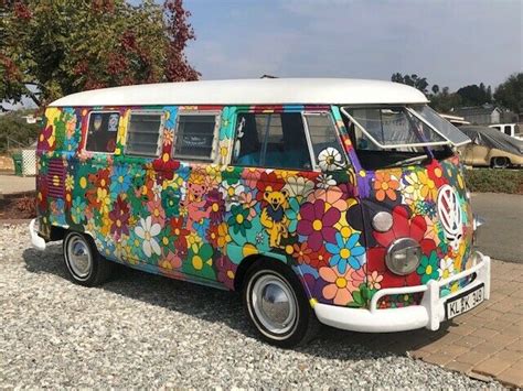 1963 Vw Volkswagen Bus Hippie Grateful Dead Camper Hand Painted Last