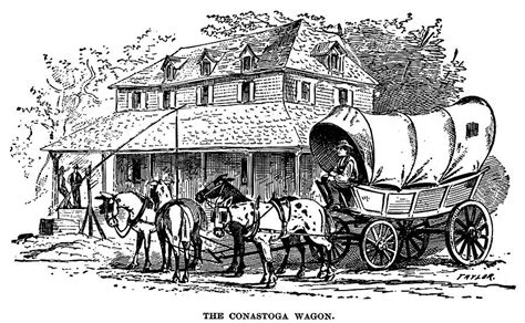 Western Wagon Drawing