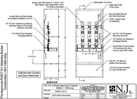 Ct Cabinet 3 Phase Metering Nema 1 801 1500 Amp Njsullivan