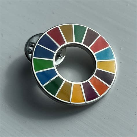 Enamal 17 Colors Sustainable Development Goals Brooch United Nations