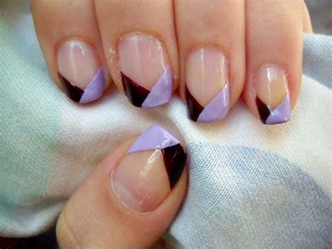 Two Toned French Tip Nails ! - YouTube
