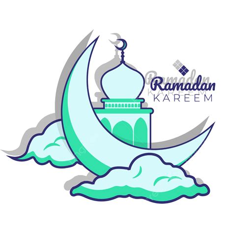 Gambar Ramadhan Kareem Dengan Masjid Bulan Sabit Ramadan Kareem