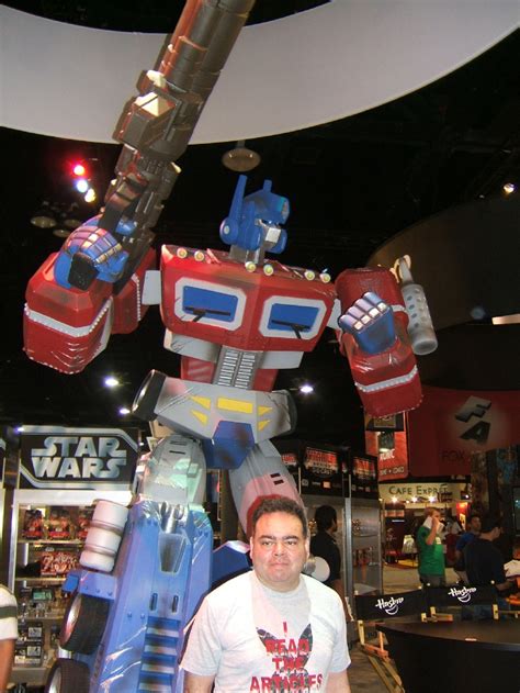 Ted Lanting And Optimus Prime In Ted Lanting S Photographs Comic Art Gallery Room