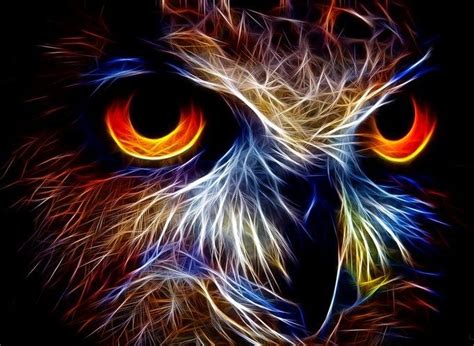 Pin By Lo On Electrificados Fractal Art Owl Energy Art