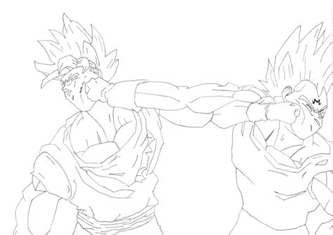 Dibujos Para Colorear Goku Vegeta - Impresion gratuita