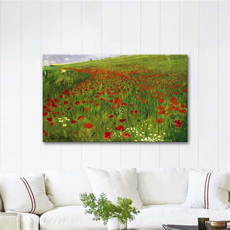 Meadow With Poppies By Pal Szinyei Merse As Art Print CANVASTAR
