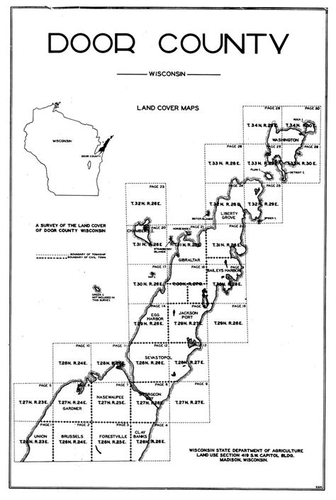‎door County Wisconsin Land Cover Maps Uwdc Uw Madison Libraries