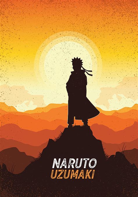 Naruto Digital Art Naruto Uzumaki Silhouette By Louza Artist Naruto