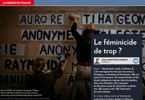 Le Féminicide De Trop La Presse