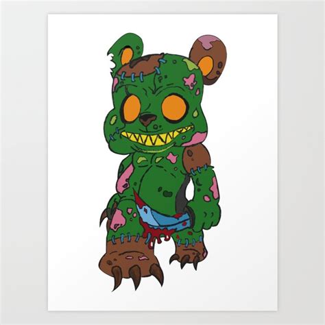 Teddy Bear From Nightmares Art Print By Martinovski94 Society6