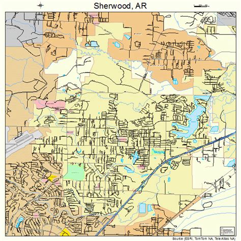 Sherwood Arkansas Street Map 0563800