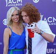 Comedian Carrot Top (R) and Amanda Hogan arrive at the Academy of ...