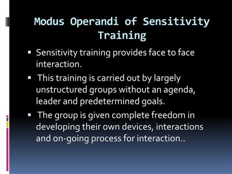 Sensitivity Training Ppt