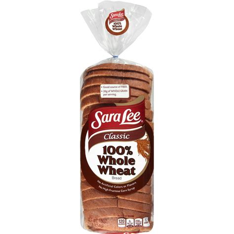 Sara Lee Classic 100 Whole Wheat Bread 16 Oz Bag