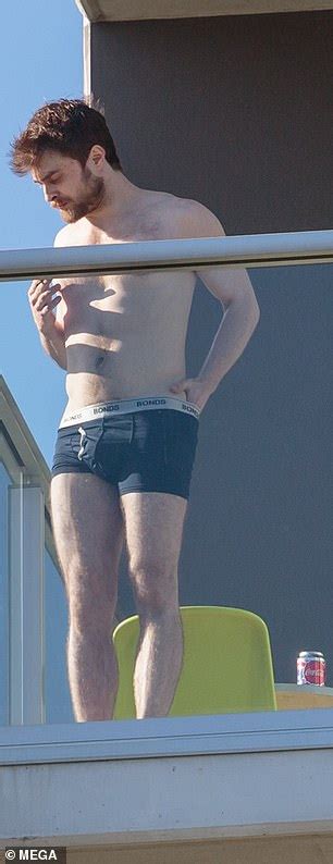 Daniel Radcliffe Enjoys A Cigarette In His Underwear On His Hotel