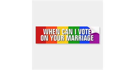 Gay Marriage Bumper Sticker Zazzle