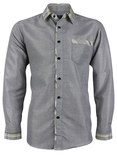 LW - LW Men's Western Button Up Long Sleeve Designer Dress Shirt (LY125 