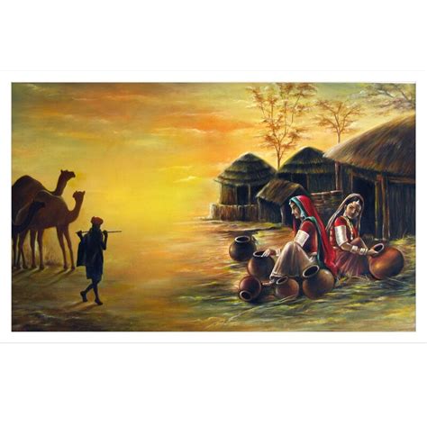 5d Diy Diamond Painting Landscape Indian Woman Full Square Round Drill