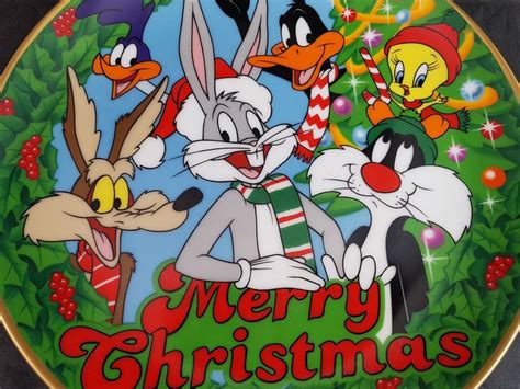 Looney Tunes Limited Edition Merry Christmas Porcelain Plate Etsy