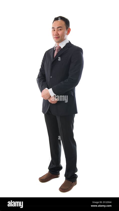 South East Asian Business Man Chinese Ethnicity Full Body Stock Photo