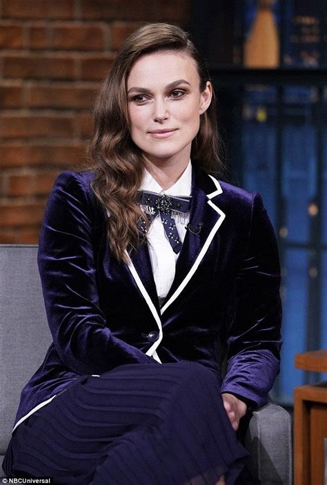 Keira Knightley Stuns In Androgynous Trouser Suit On The Late Show Keira Knightley Keira