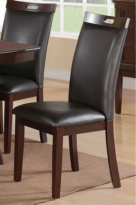 Shop our unique collection of upholstered dining & kitchen chairs in colorful prints, rich fabrics and more. Black Leather And Wood Dining Chairs - Dining room ideas