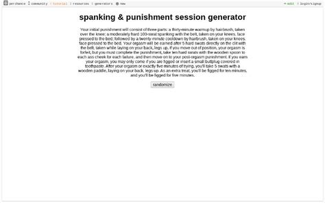Spanking And Punishment Session Generator