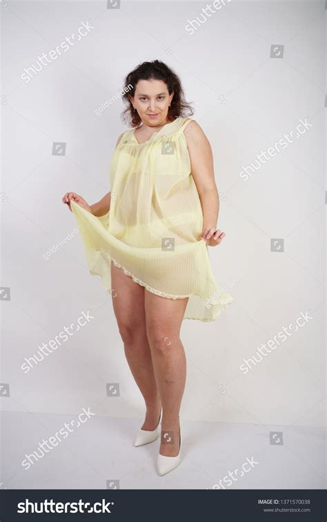 Pretty Chubby Girl Wearing Fashionable Yellow Stock Photo Shutterstock