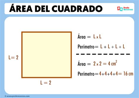 Formula Para Calcular El Perimetro Y Area Del Cuadrado Printable