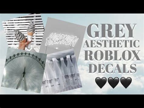 On the next sceen, click the plus sign that says add custom accessories. Grey Aesthetic Roblox Decals ~ Roblox Bloxburg - YouTube ...