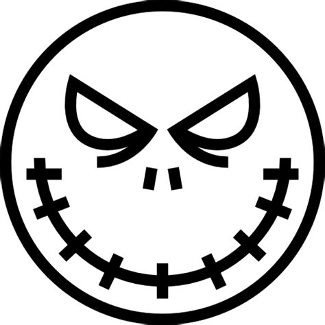 Free Icon Evil Halloween Circular Scary Face Outline