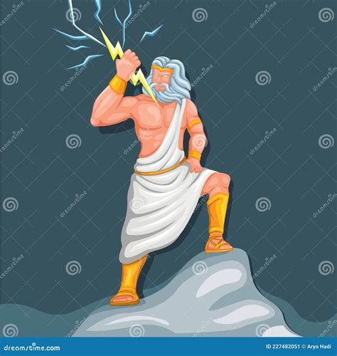 Zeus Jupiter God Of Thunder With Lightning Bolt Figure Character