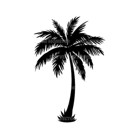Palm Tree Svg Vector Cut File For Cricut Silhouette Pdf Png Etsy