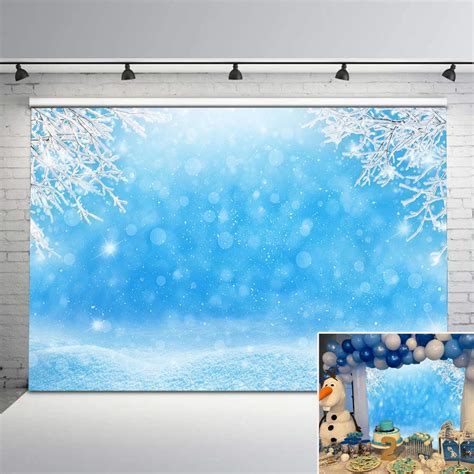 Buy Avezano Ice Blue Winter Backdrop 1st Birthday Wonderland Birthday