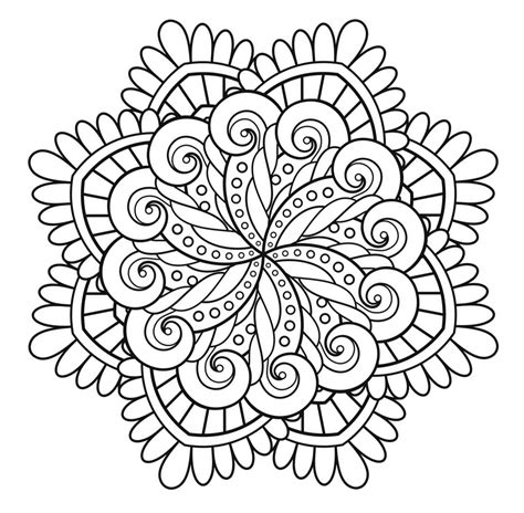 Adult Coloring Pages Mandala Printable Simple Coloring Pages