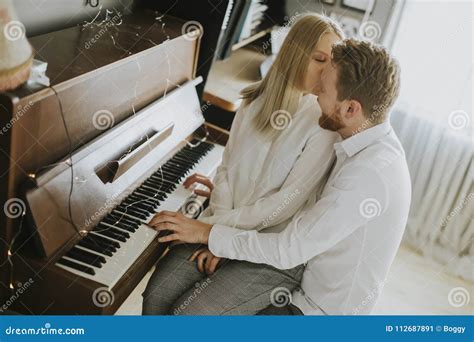 Loving Couple Playing Piano Stock Image Image Of Lifestyle Female