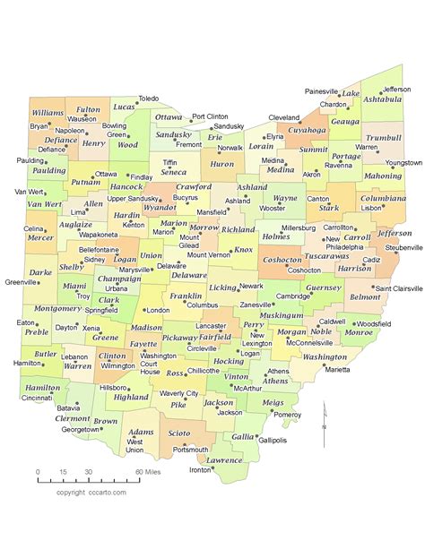 Map Of Counties In Ohio Map 2023