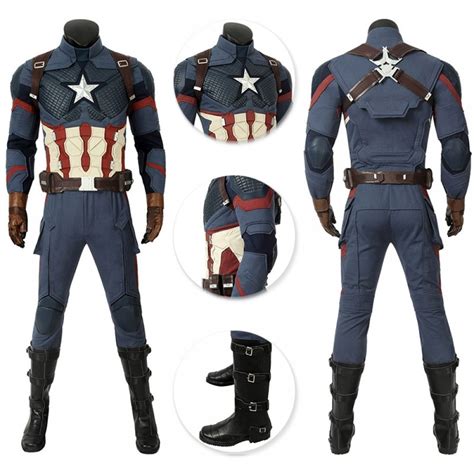 Captain America Suit Steve Rogers Endgame Cosplay Outfit