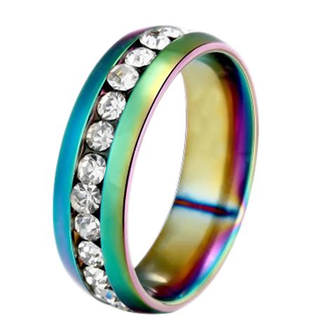 Buy Colorful Rainbow Color Ring With Single Row